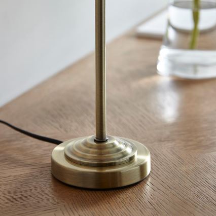 Endon 104054 - Lampada da tavolo HIGHCLERE 1xE14/7W/230V bianco/ottone diametro 25 cm