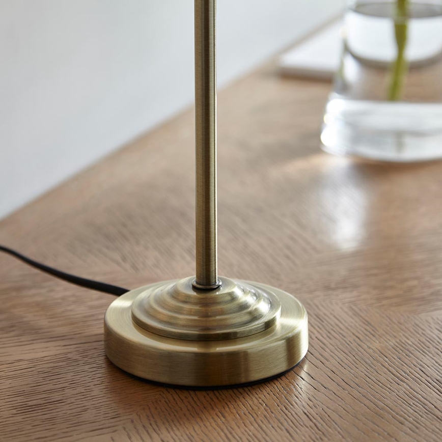 Endon 104054 - Lampada da tavolo HIGHCLERE 1xE14/7W/230V bianco/ottone diametro 25 cm