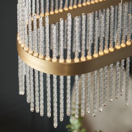 Endon 104082 - Lampada a sospensione dimmerabile ADRIEL LED/47W/230V 3000K oro/trasparente