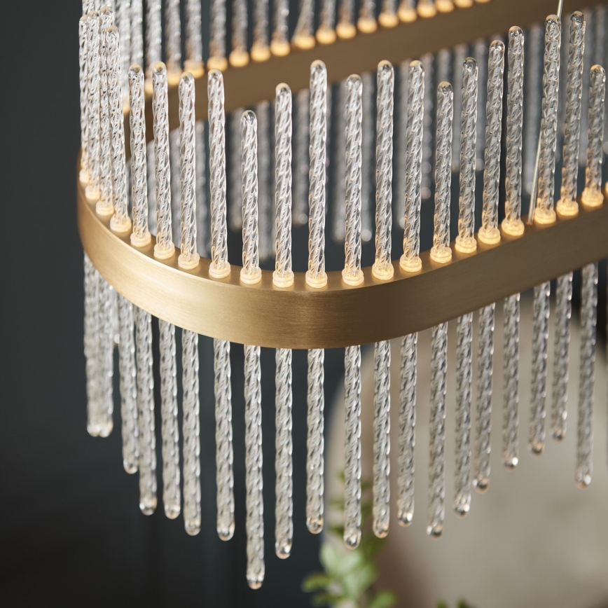 Endon 104082 - Lampada a sospensione dimmerabile ADRIEL LED/47W/230V 3000K oro/trasparente