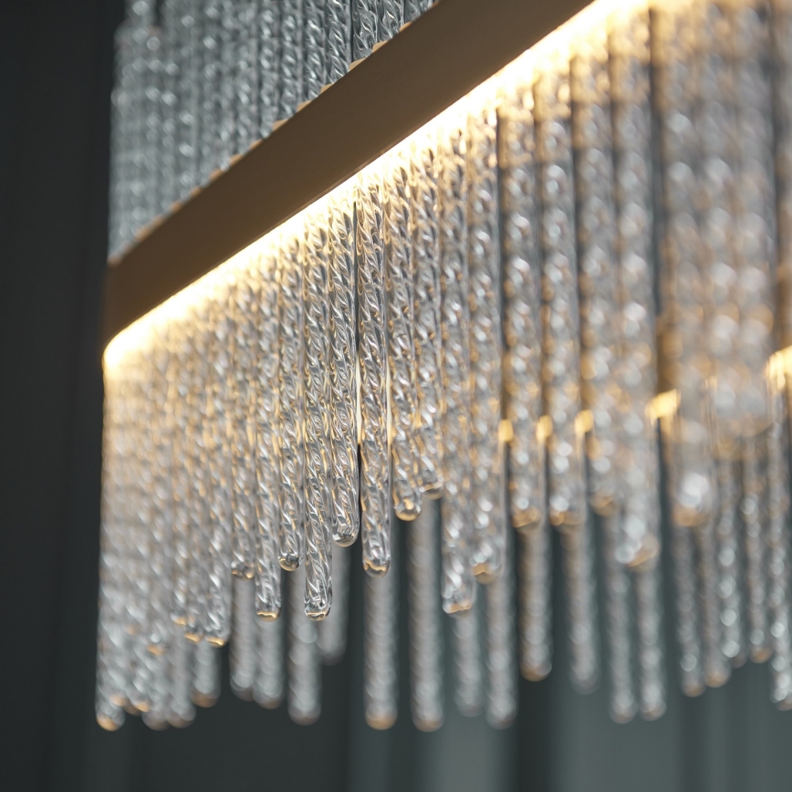 Endon 104082 - Lampada a sospensione dimmerabile ADRIEL LED/47W/230V 3000K oro/trasparente