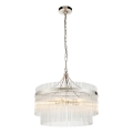 Endon 104112 - Lampadario a catena MARIETTA 5xE14/7W/230V cromo lucido/vetro trasparente
