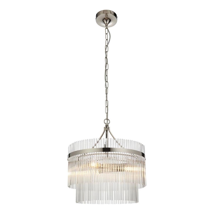 Endon 104113 - Lampadario a sospensione con catena MARIETTA 3xE14/7W/230V, finitura cromata lucida