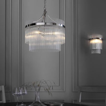 Endon 104113 - Lampadario a sospensione con catena MARIETTA 3xE14/7W/230V, finitura cromata lucida