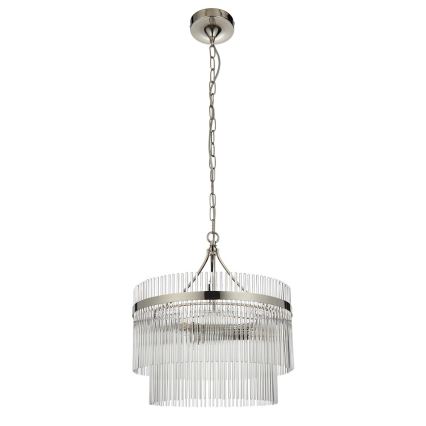Endon 104113 - Lampadario a sospensione con catena MARIETTA 3xE14/7W/230V, finitura cromata lucida