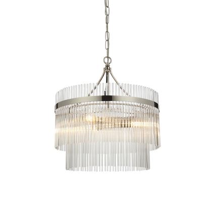 Endon 104113 - Lampadario a sospensione con catena MARIETTA 3xE14/7W/230V, finitura cromata lucida
