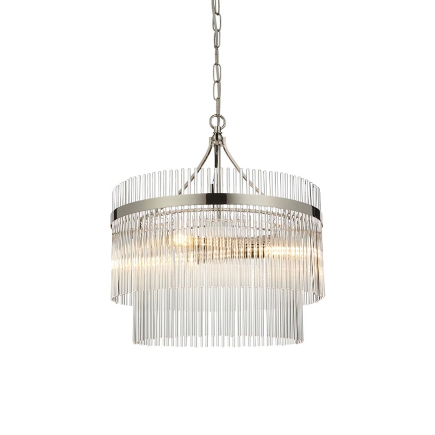 Endon 104113 - Lampadario a sospensione con catena MARIETTA 3xE14/7W/230V, finitura cromata lucida