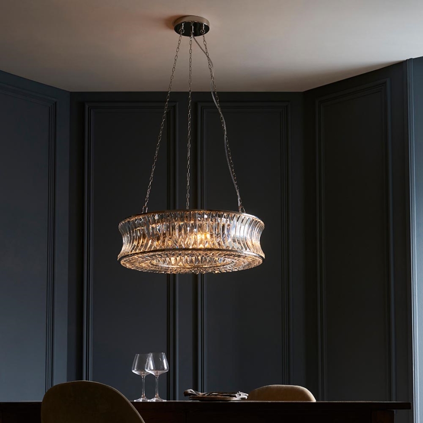 Endon 104528 - Lampadario con catena 6xE14/6W/230V cromo lucido