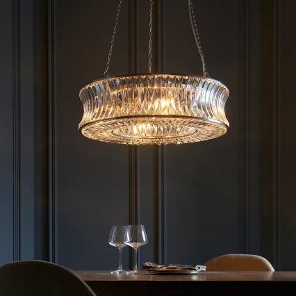 Endon 104528 - Lampadario con catena 6xE14/6W/230V cromo lucido