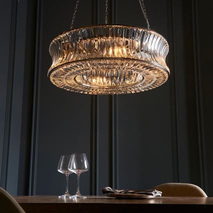 Endon 104528 - Lampadario con catena 6xE14/6W/230V cromo lucido