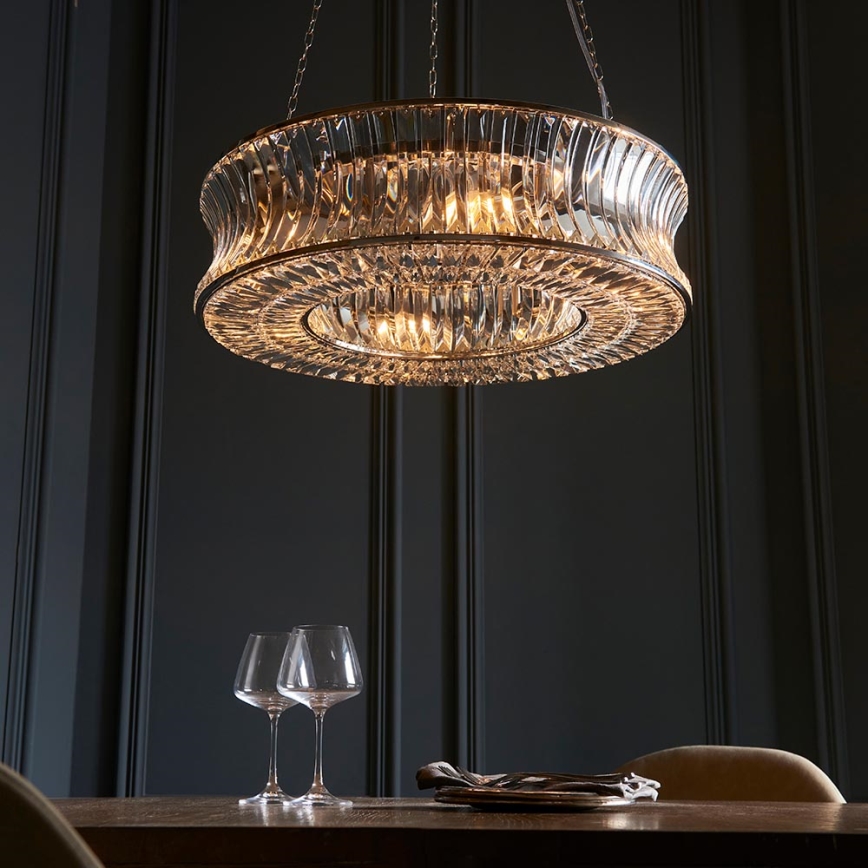 Endon 104528 - Lampadario con catena 6xE14/6W/230V cromo lucido