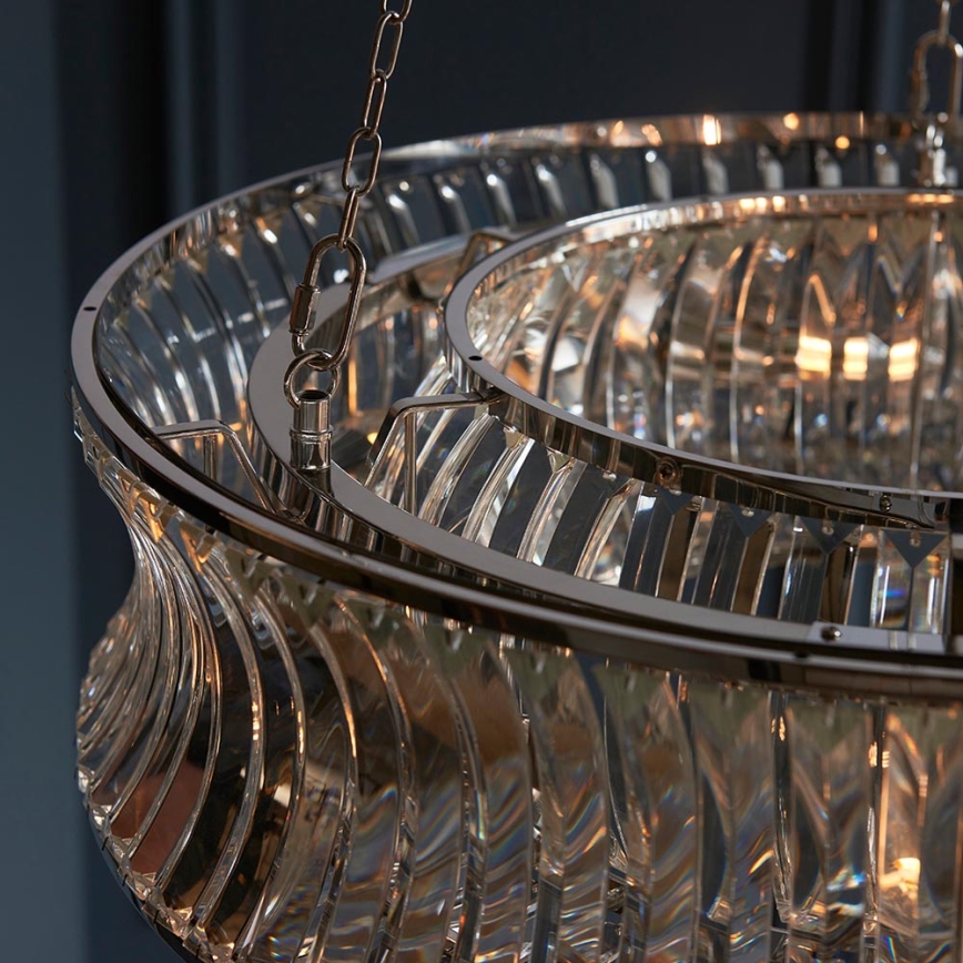 Endon 104528 - Lampadario con catena 6xE14/6W/230V cromo lucido