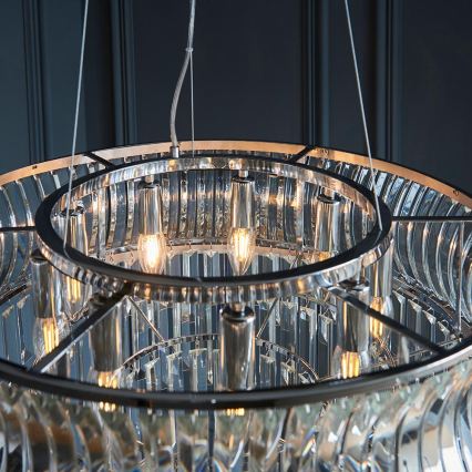 Endon 104530 - Lampadario con catena 9xE14/6W/230V, cromo lucido