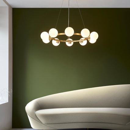 Endon 106008 - Lampadario sospeso con cavo OTIS 10xG9/3W/230V dorato
