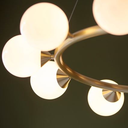 Endon 106008 - Lampadario sospeso con cavo OTIS 10xG9/3W/230V dorato