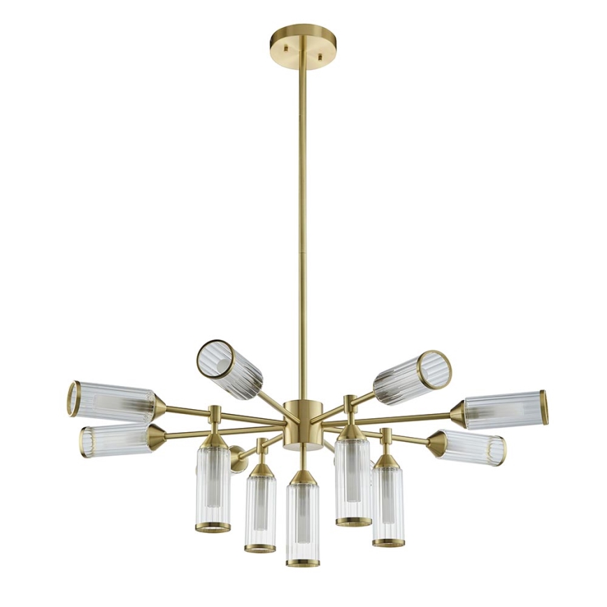 Endon 106256 - Lampadario a sospensione con supporto rigido TOUR 13xG9/3W/230V ottone