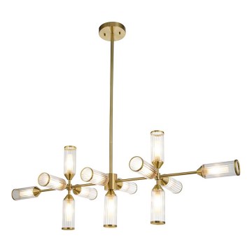 Endon 106259 - Lampadario a sospensione con supporto rigido TOUR 13xG9/3W/230V ottone