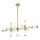 Endon 106259 - Lampadario a sospensione con supporto rigido TOUR 13xG9/3W/230V ottone