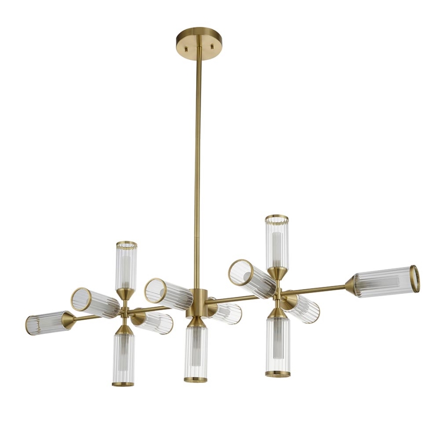 Endon 106259 - Lampadario a sospensione con supporto rigido TOUR 13xG9/3W/230V ottone