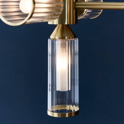 Endon 106259 - Lampadario a sospensione con supporto rigido TOUR 13xG9/3W/230V ottone