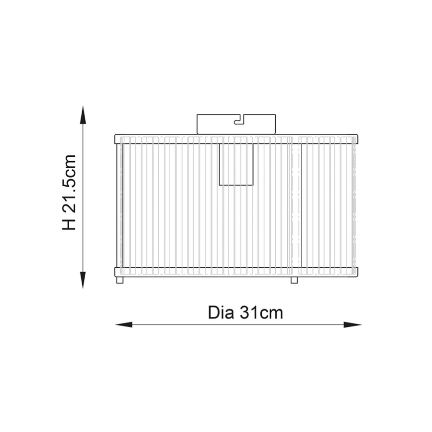 Endon 106265 - Plafoniera RIDGETON 1xE27/10W/230V ottone