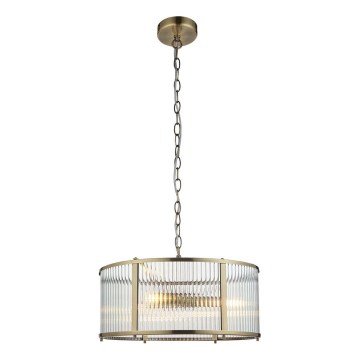 Endon 106282 - Lampadario a catena RIDGETON 3xE14/6W/230V ottone