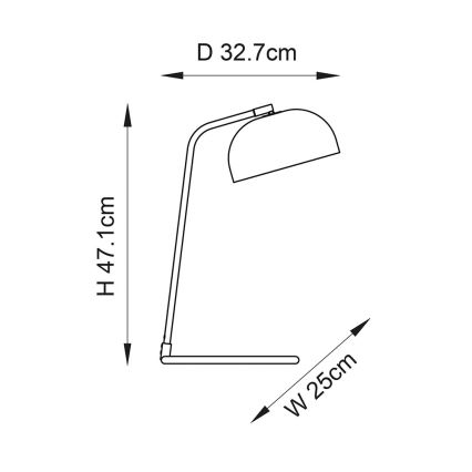 Endon 106336 - Lampada da tavolo BRAIR 1xE14/7W/230V nera