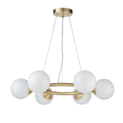 Endon 106390 - Lampadario sospeso su cavo OTIS 6xG9/3W/230V dorato