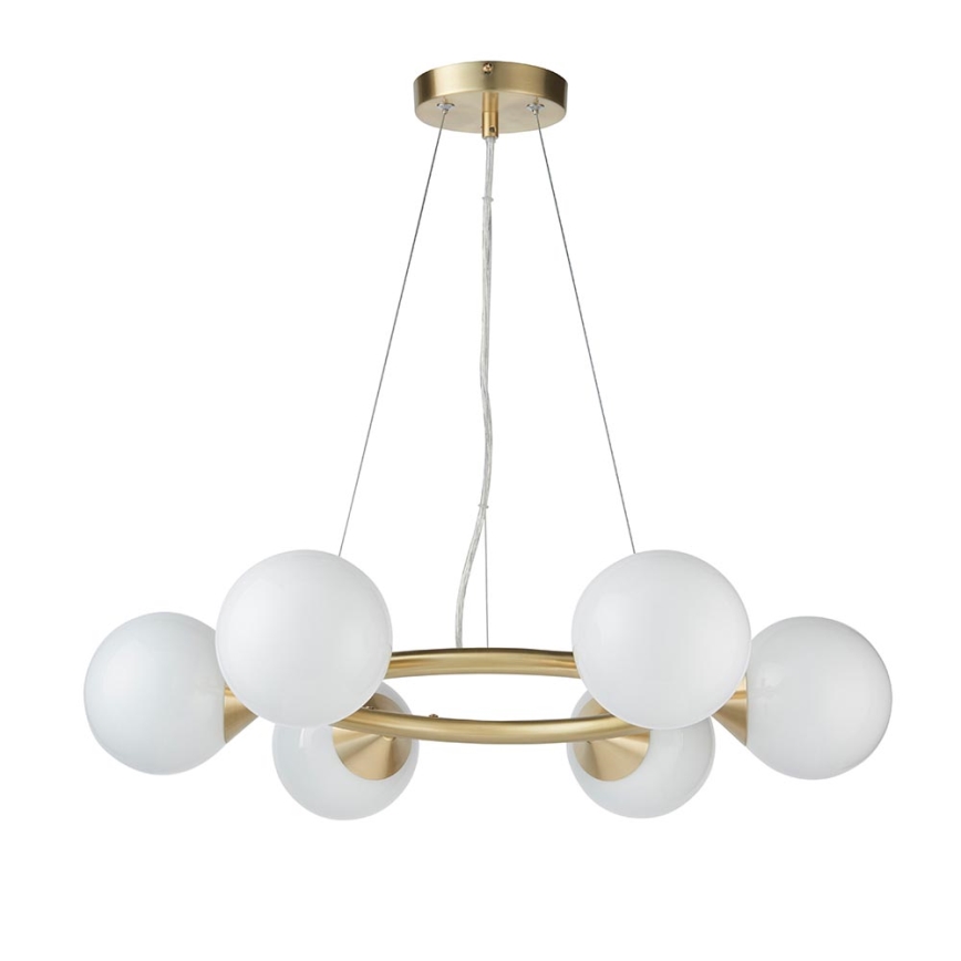 Endon 106390 - Lampadario sospeso su cavo OTIS 6xG9/3W/230V dorato