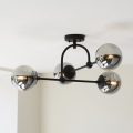 Endon 106662 - Lampadario a plafone ONTARIO 4xE14/7W/230V nero/fumé