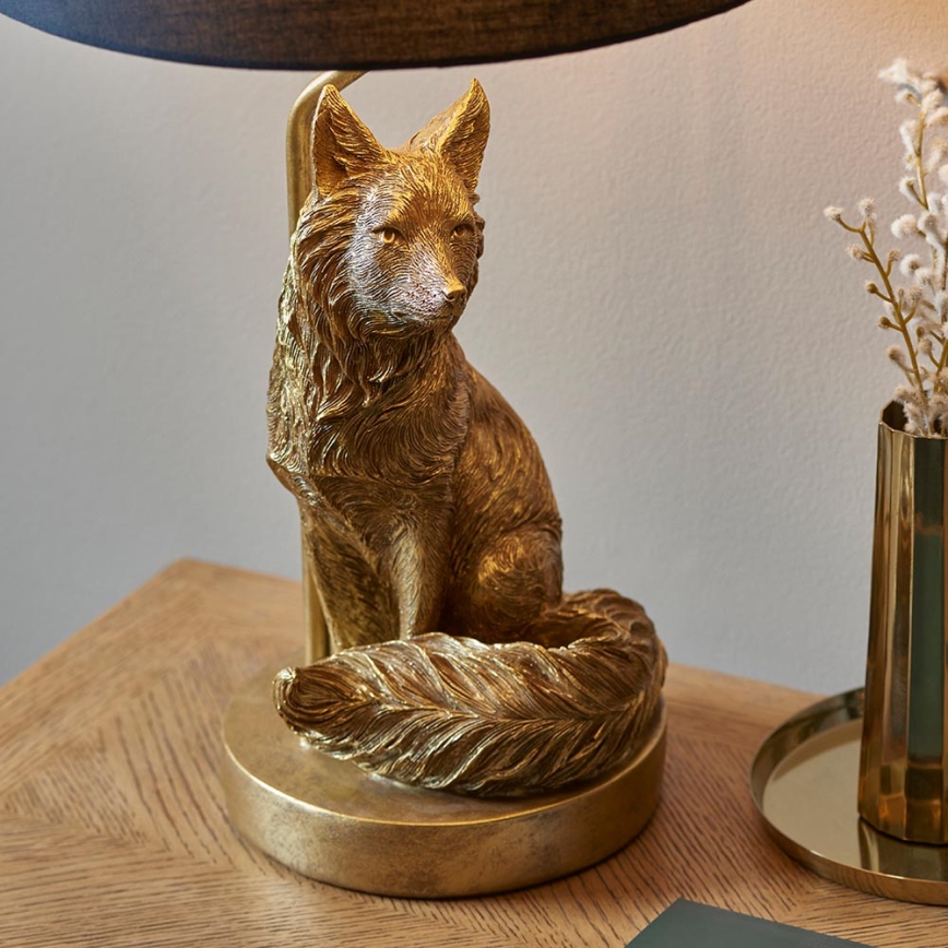 Endon 106796 - Lampada da tavolo FOX 1xE14/6W/230V nero/ottone
