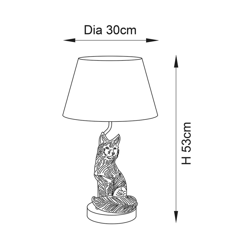 Endon 106796 - Lampada da tavolo FOX 1xE14/6W/230V nero/ottone