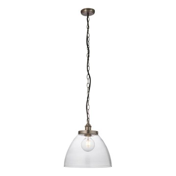 Endon 106896 - Lampadario a catena HANSEN 1xE27/10W/230V cromo opaco