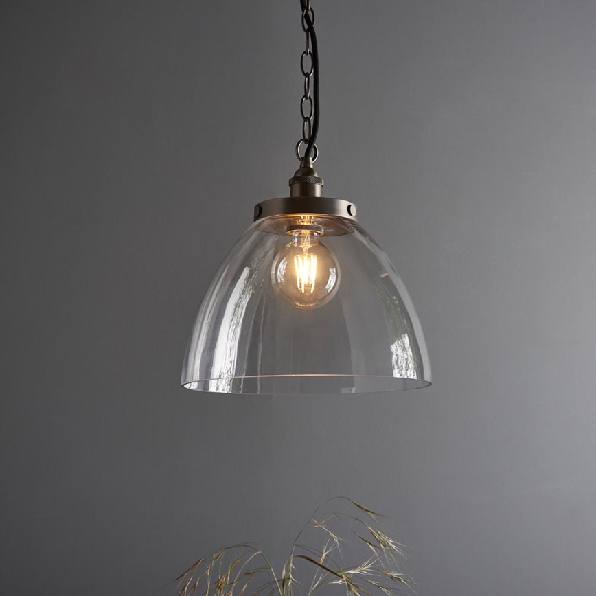 Endon 106896 - Lampadario a catena HANSEN 1xE27/10W/230V cromo opaco