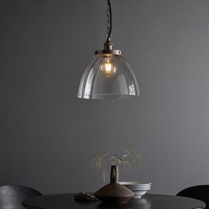 Endon 106896 - Lampadario a catena HANSEN 1xE27/10W/230V cromo opaco