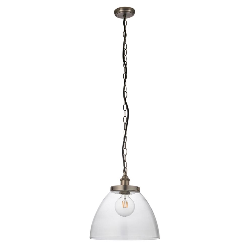 Endon 106896 - Lampadario a catena HANSEN 1xE27/10W/230V cromo opaco