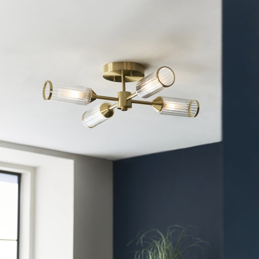 Endon 106946 - Lampadario a plafone TOUR 4xG9/3W/230V ottone
