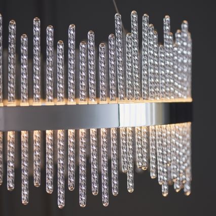 Endon 107108 - Lampadario LED a sospensione su cavo, 56W/230V, 3000K, cromo lucido