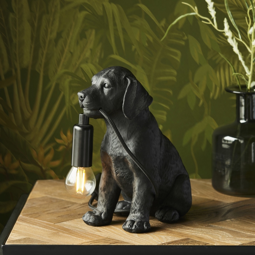 Endon 107365 - Lampada da tavolo PUPPY 1xE14/7W/230V nero
