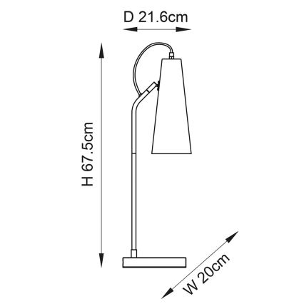 Endon 107527 - Lampada da tavolo KARNA 1xE27/10W/230V in ottone