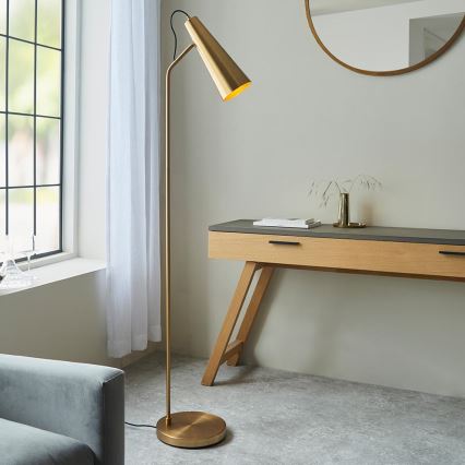Endon 107528 - Lampada da terra KARNA 1xE27/10W/230V in ottone