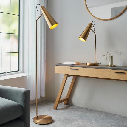 Endon 107528 - Lampada da terra KARNA 1xE27/10W/230V in ottone