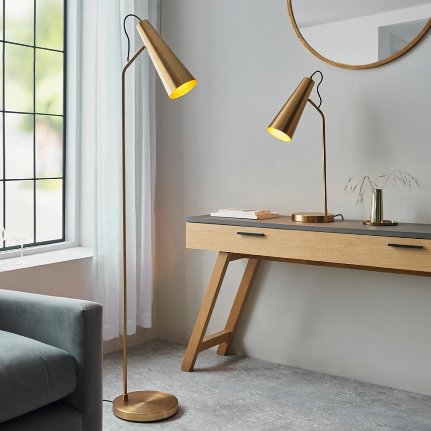 Endon 107528 - Lampada da terra KARNA 1xE27/10W/230V in ottone