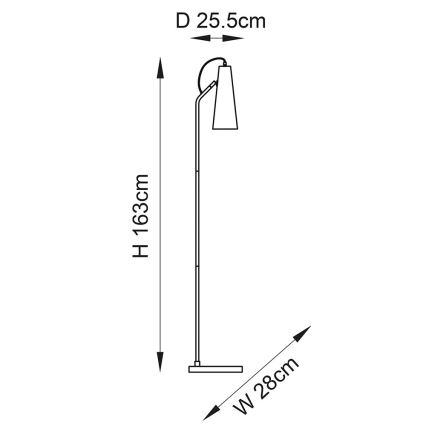 Endon 107528 - Lampada da terra KARNA 1xE27/10W/230V in ottone