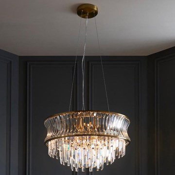 Endon 107785 - Lampadario a sospensione su cavi 9xE14/6W/230V oro