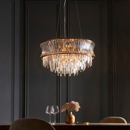 Endon 107785 - Lampadario sospeso a cavo 9x E14/6W/230V, ottone