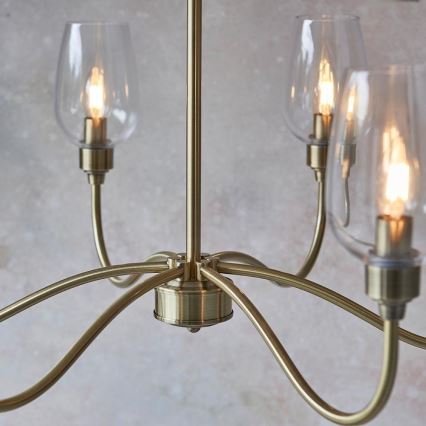 Endon 107791 - Lampadario a catena 6xE14/6W/230V in ottone
