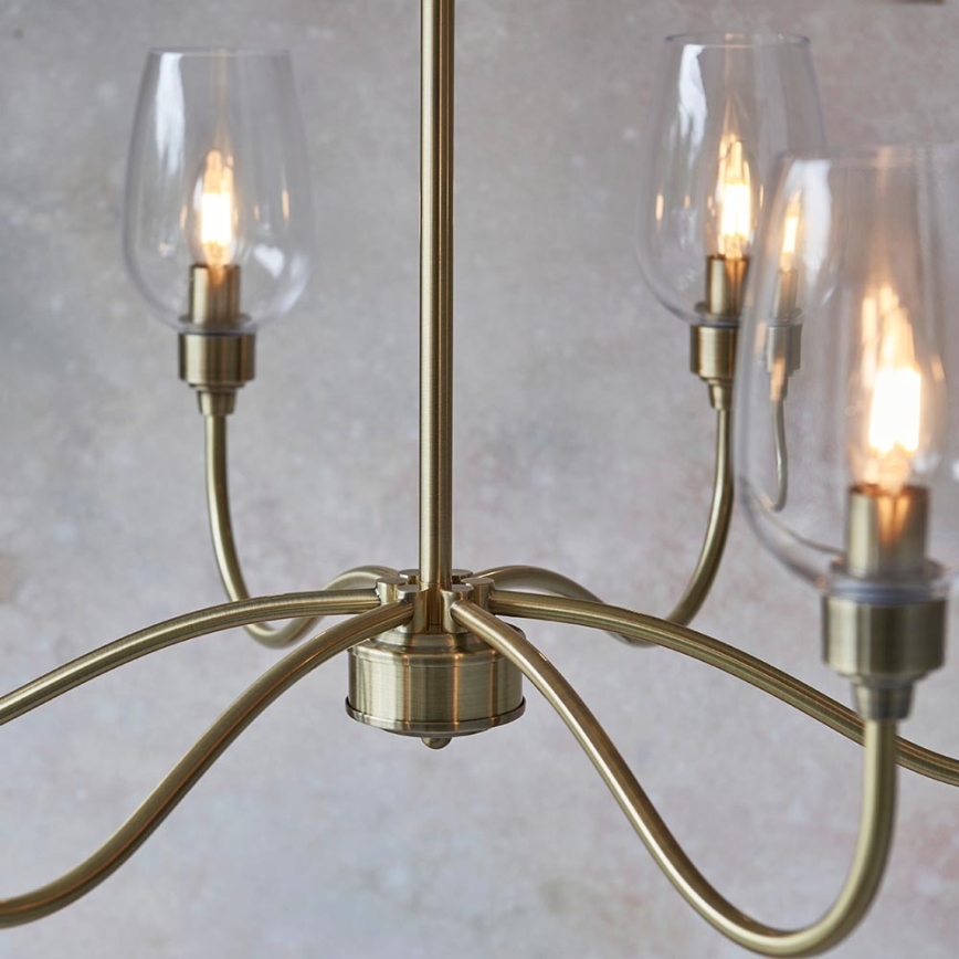 Endon 107791 - Lampadario a catena 6xE14/6W/230V in ottone