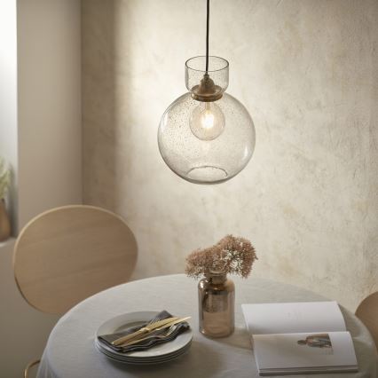Endon 107948 - Sospensione a cavo 1xE27/10W/230V oro/grigio fumé