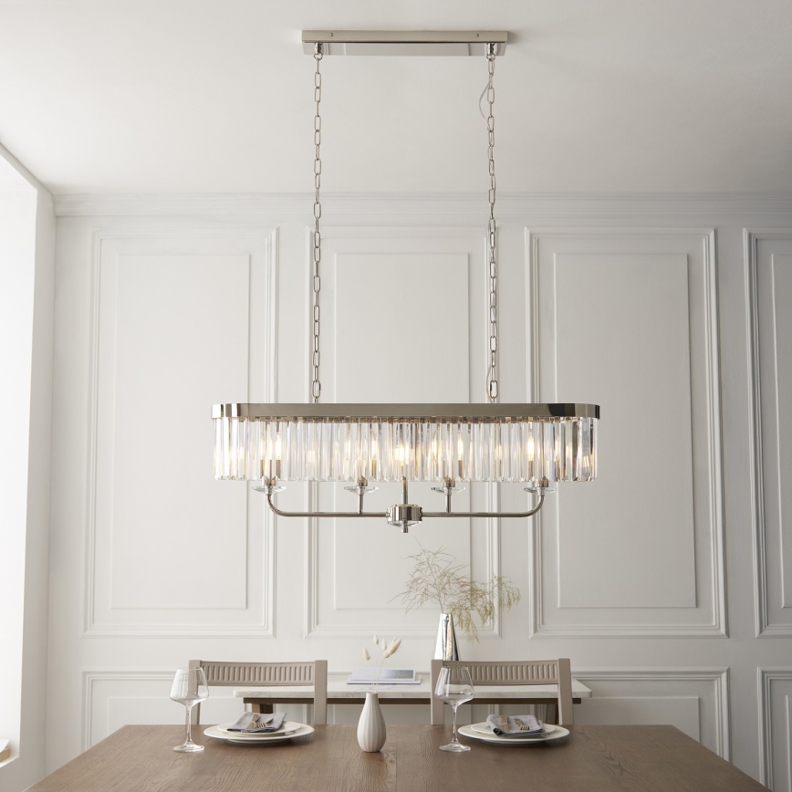 Endon 109058 - Lampadario a catena 4xE14/6W/230V cromo lucido